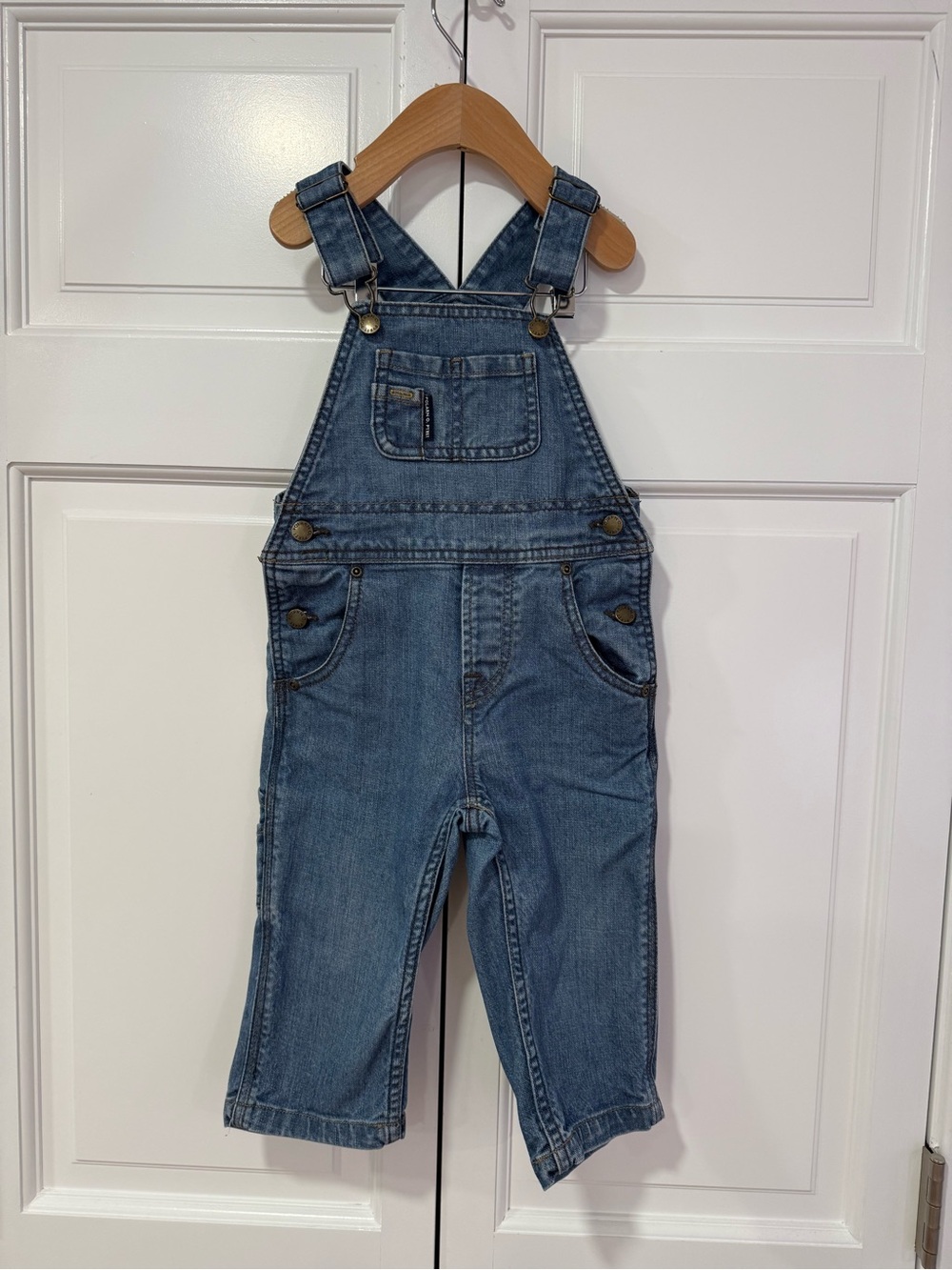 Polarn O Pyret Blue Denim Overalls - Classic Adjustable Straps